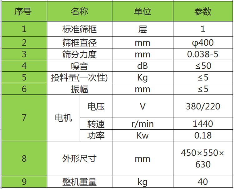 450型豆漿過濾振動篩技術參數圖